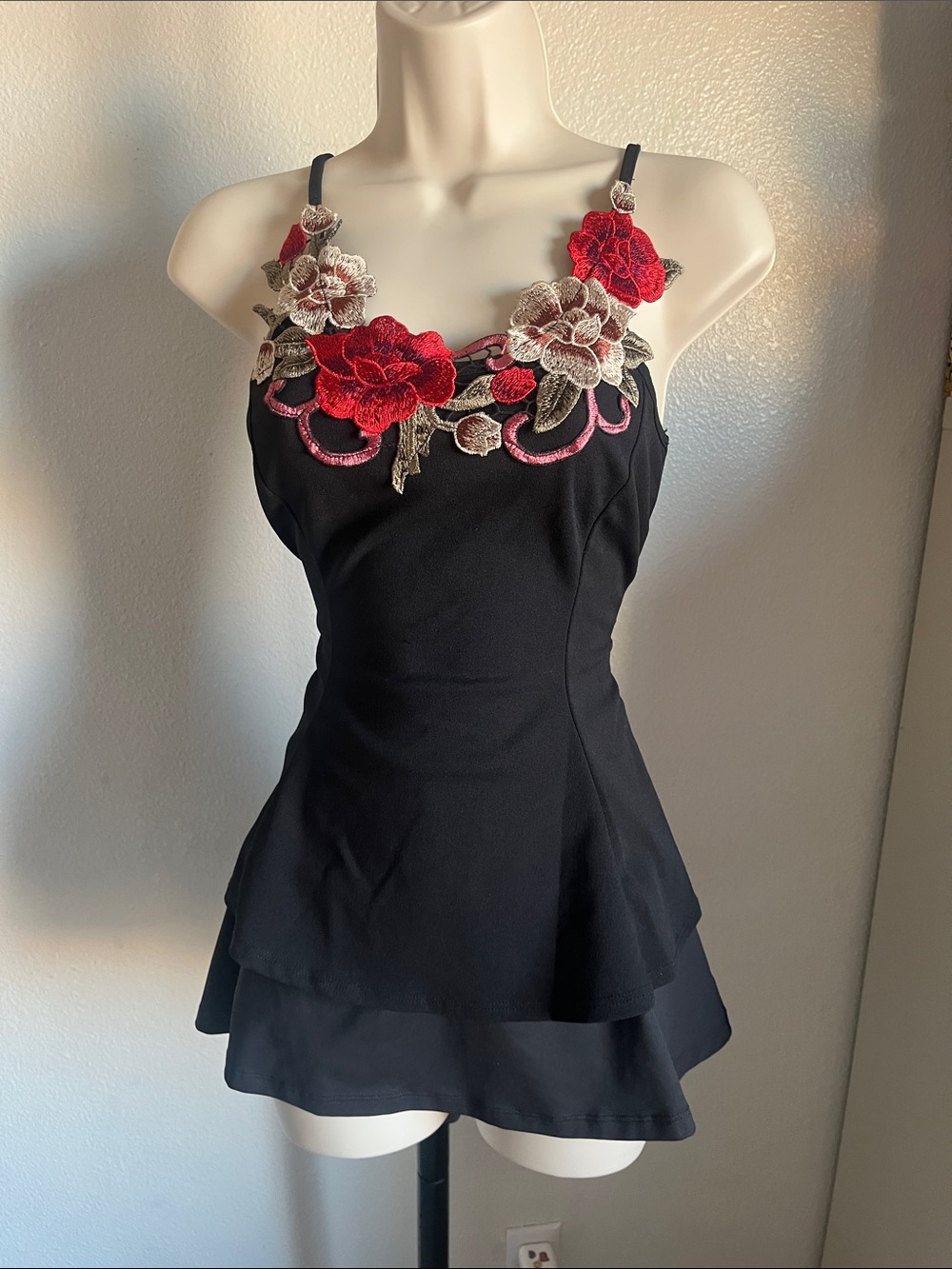 Papaya Black Sleeveless Top